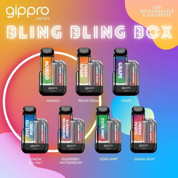 【新商品、まもなく登場！】 gippro BlingBlingBOX 電子タバコ シーシャ ベイプ - 画像 (2)
